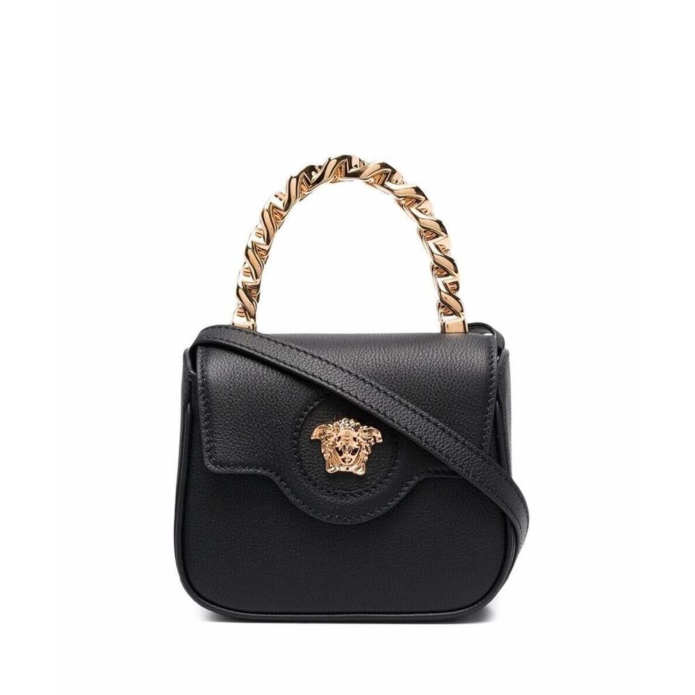 Versace La Medusa Mini Black Crossbody Top Handle Shoulder Bag NWT $1675
